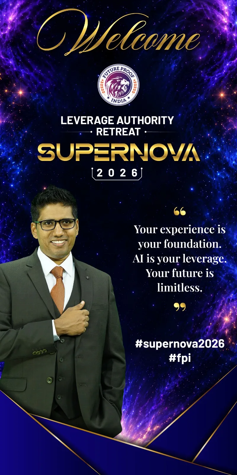 Sridhar Jammalamadaka, host of the Leverage Authority Retreat Supernova 2026